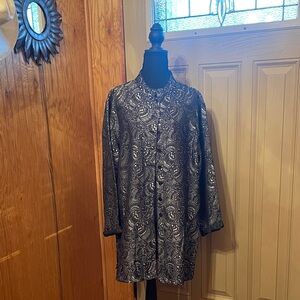 Chico's Black and Gray Patterned Blazer